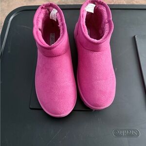 Pink Fleece-Lined Boots